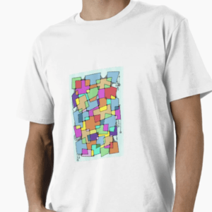 Modern Graphic Digital Art Premium T-Shirt